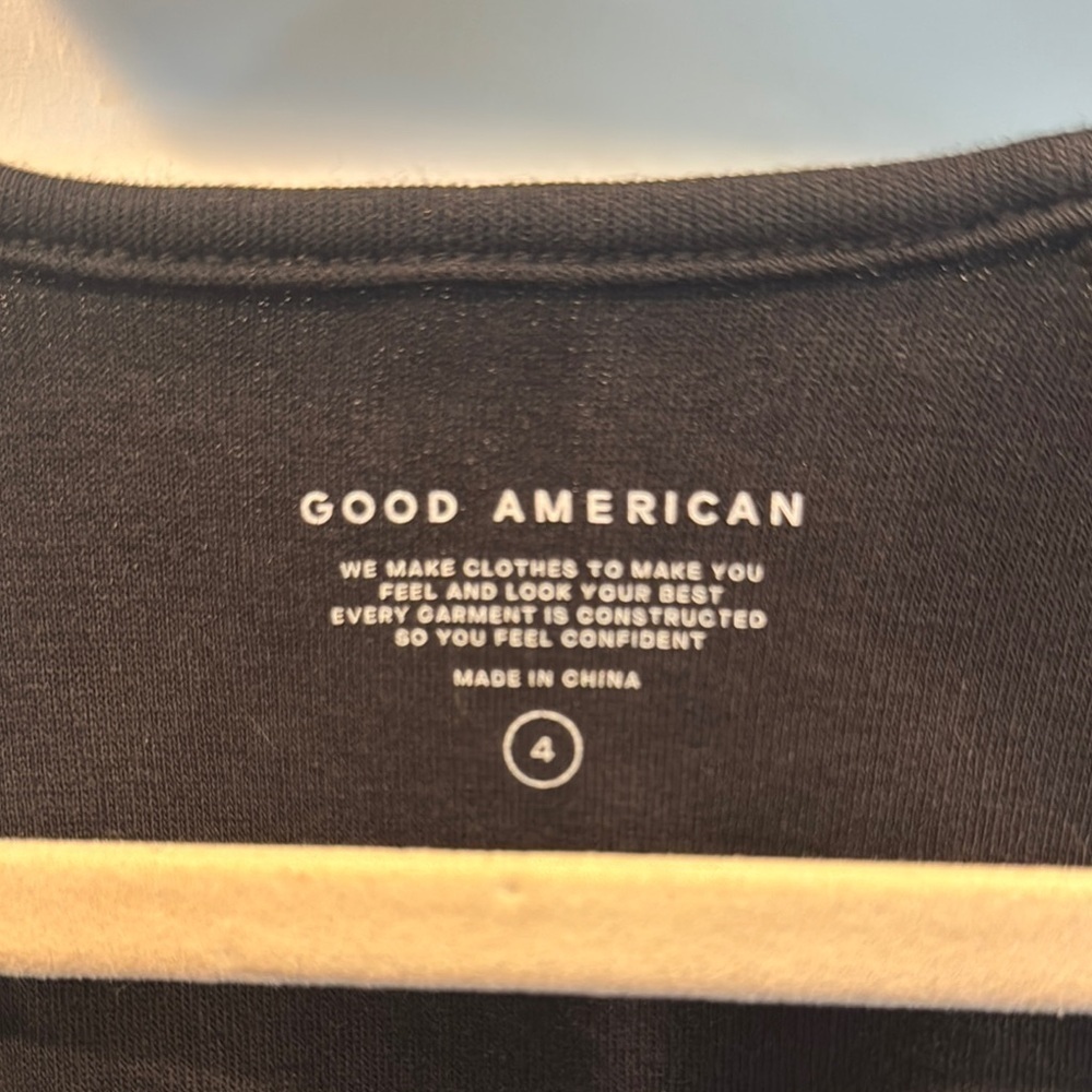 Good American Ribbed Black Long Sleeve Bodysuit XL - Picture 2 of 5